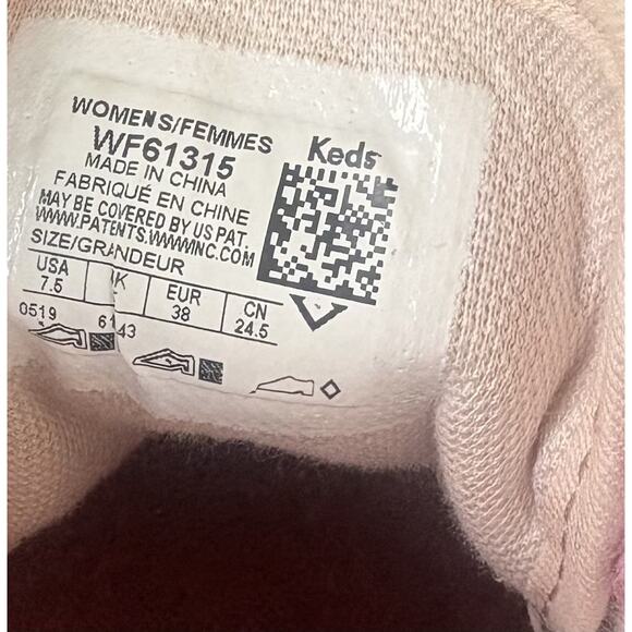 Keds Dream Foam WF61315 Size 7.5 Platform Sneakers Cream Rose Peach - Picture 3 of 8